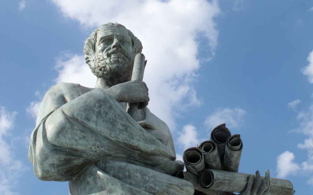 A statue of Aristotle