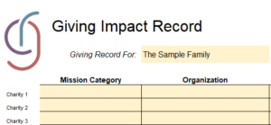 Explore Your Impact: How to complete your return on good Giving Impact Record